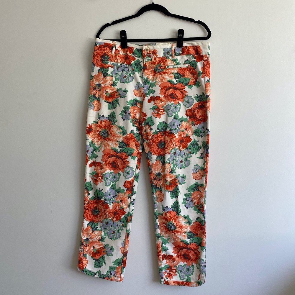 Anthropologie Cartonnier Floral Ankle Trousers